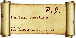 Pallagi Jusztina névjegykártya