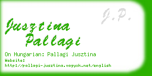 jusztina pallagi business card